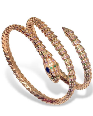 Esclava Plata 925, Baño de Oro Rosado Premium Italiana