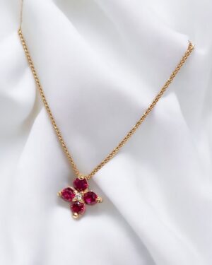 Colgante Flor Oro Rosado 1,8 gr