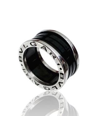 Anillo Bvlgari, línea premium Plata 925 Rodinado