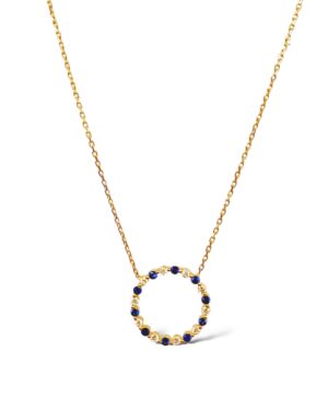 Colgante Círculo Brillante, Oro Amarillo