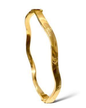 Esclava Cartier con movimiento, línea premium dorado