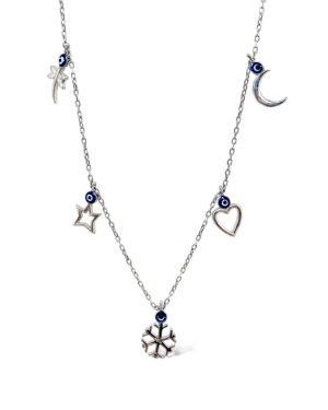 Colgante con dijes, Plata 925 línea clásica