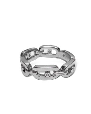 Anillo Cadena, Plata 925 línea Clásica
