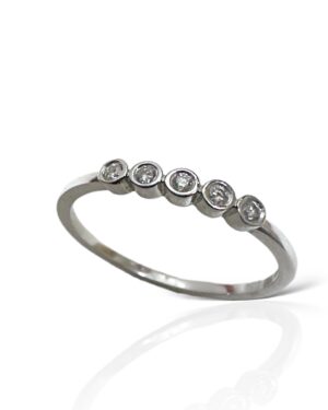 Anillo de Brillante Oro Blanco