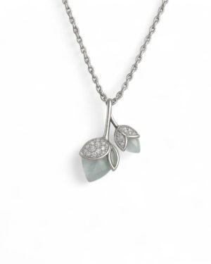 Colgante Flor Plata 925, línea clásica