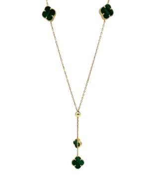 Conj corbatín trébol Plata 925 Rodio dorado línea premium 106352