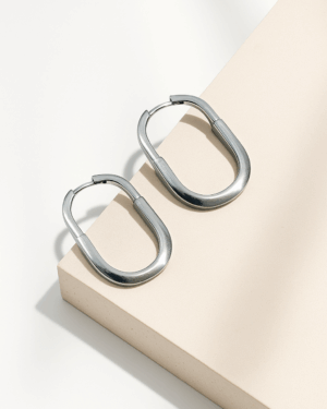 Ar rectangular premium 105664 Plata 925 Rodinado